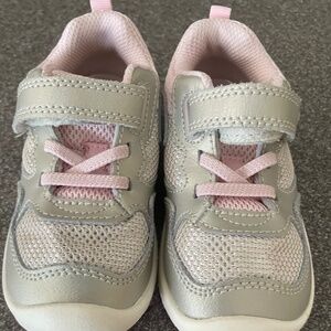 Stride Rite Toddler girl silver and pink sneakers